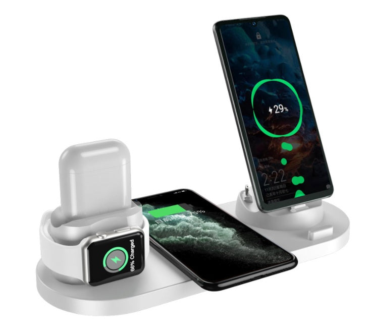 6 in 1 Charging station for Phone, Apple Watch, and Air pods with Extra Ports.