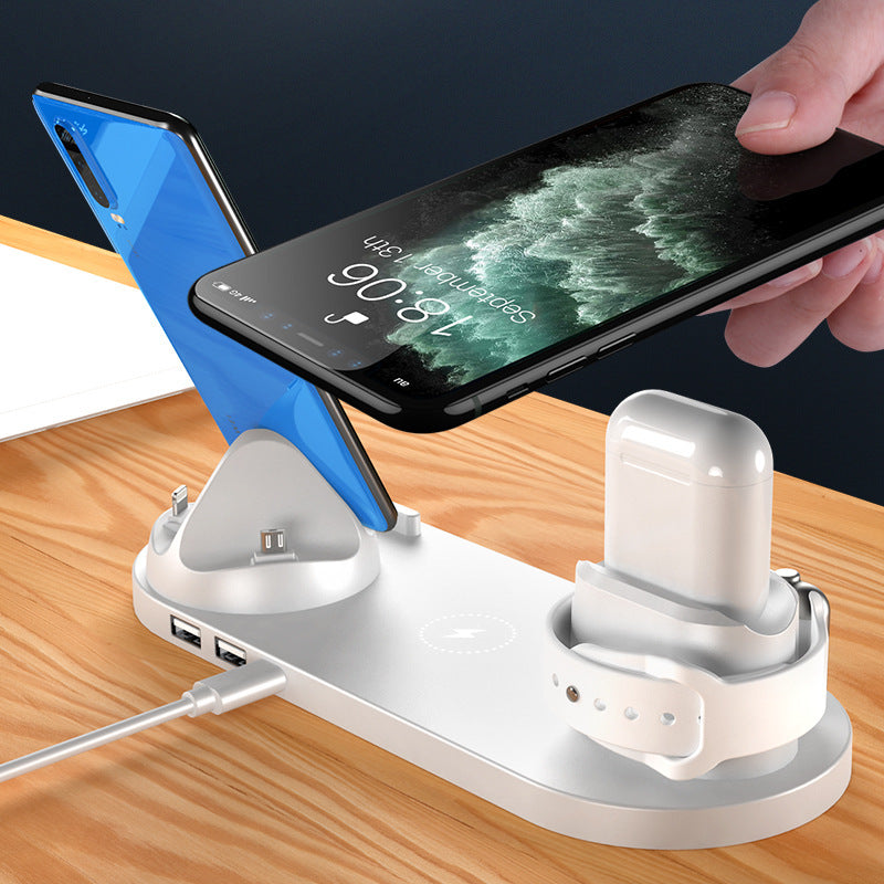 6 in 1 Charging station for Phone, Apple Watch, and Air pods with Extra Ports.